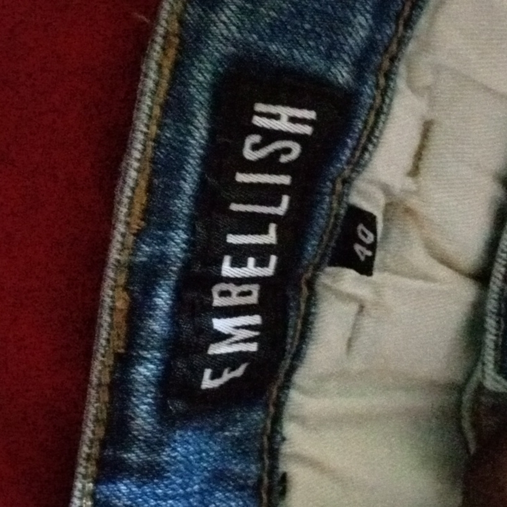 Denim biker jeans